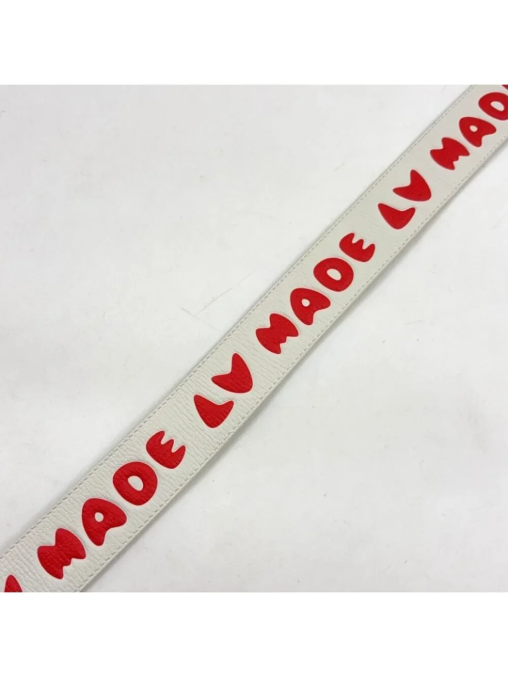 Louis Vuitton Ceinture LV Tiger 40 Leather White Red Belt Silver